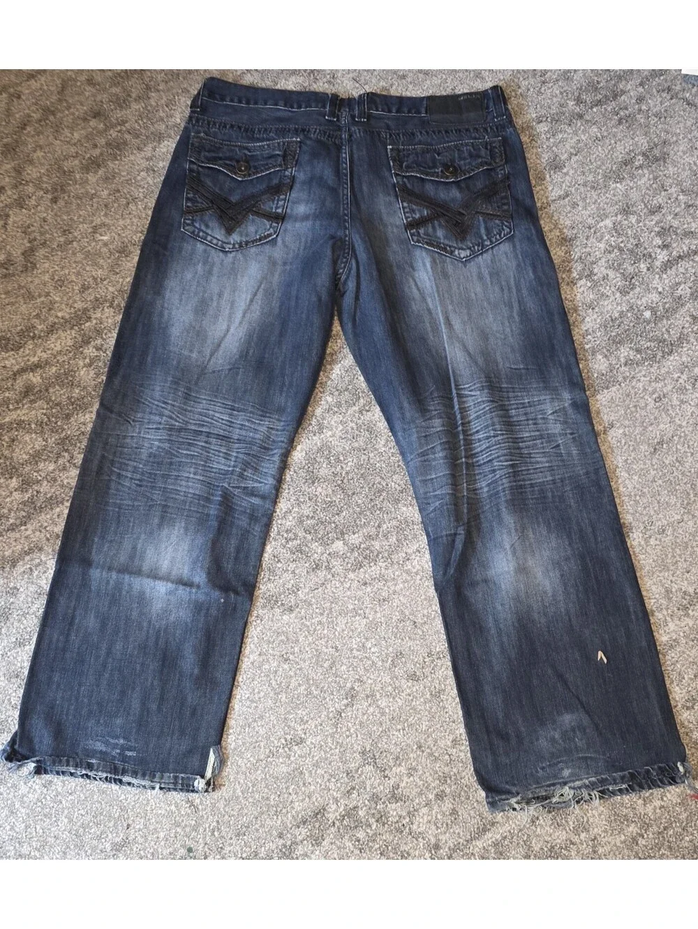 Helix Jeans Mens Size 36x30 Blue Loose Straight Denim Casual Comfort